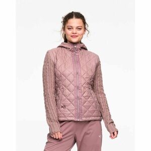 Kari Traa Women's Martina Hybrid Jacket Pink Wool Blend Full Zip Jacket- Size S